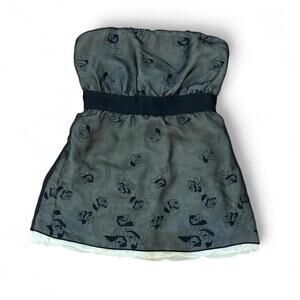 Intimissimi babydoll strapless top with sheer overlay Sz. S